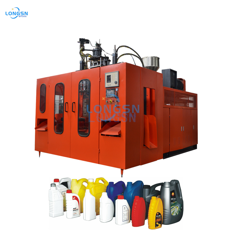 Double station high speed auto plastic 5L liter bottle making extrusion hdpe blowing moulding molding machine