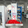 Automatic plastic cap slitting folding machine