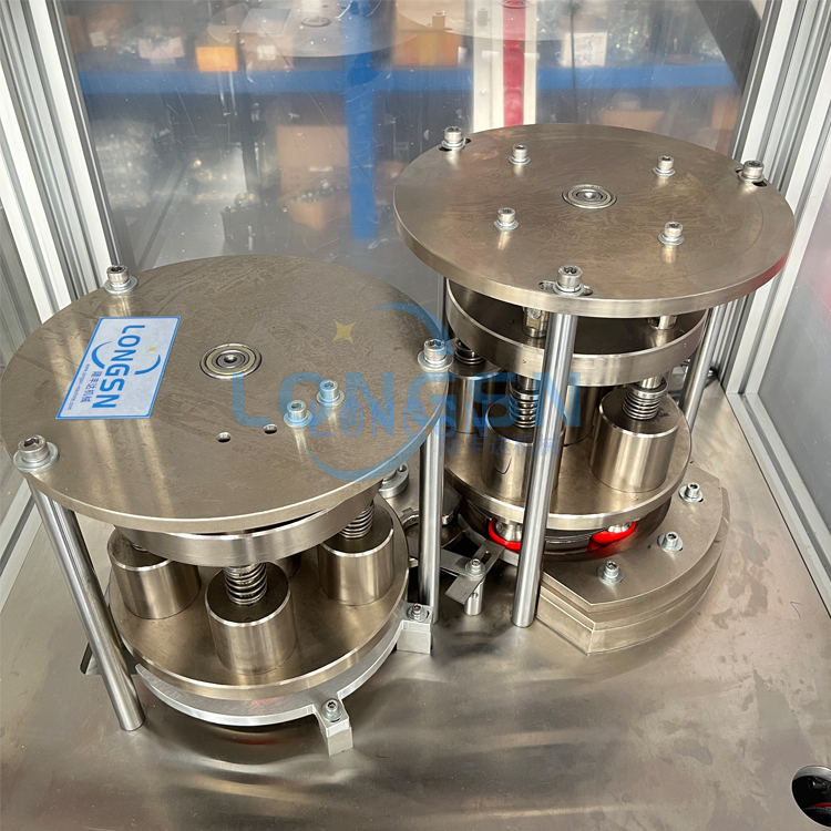 Automatic plastic cap slitting folding machine