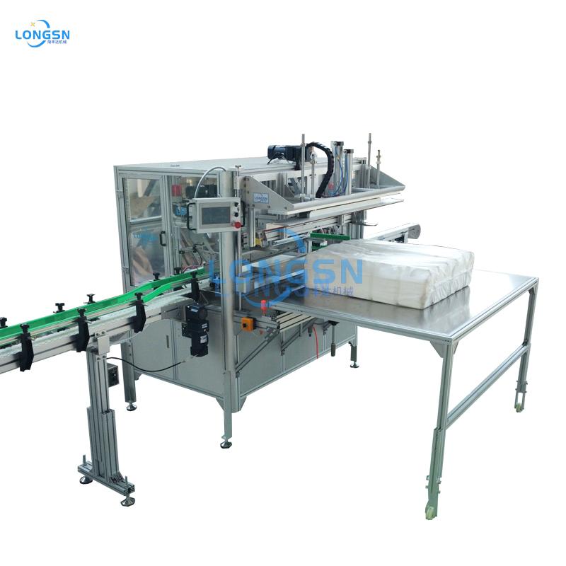 Automatic plastic bottle jerrycan bagging packing machine with plastic bags
