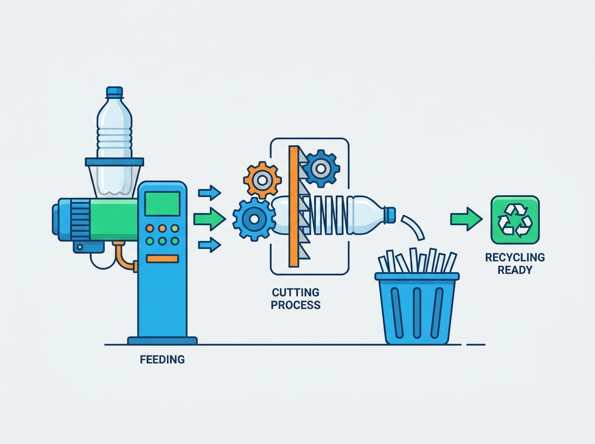 Industrial plastic bottle cutting and processing equipment