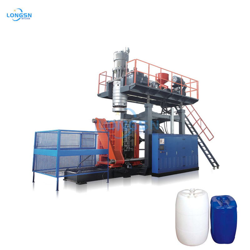 Extrusion blow moulding machine operation